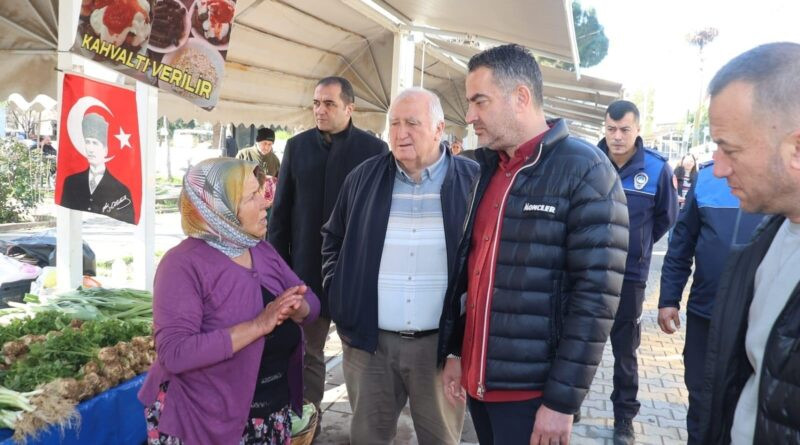 Koçarlı Belediye Başkanı Özgür Arıcı Çakırbeyli Üretici ve Köylü Pazarını Ziyaret Etti 1