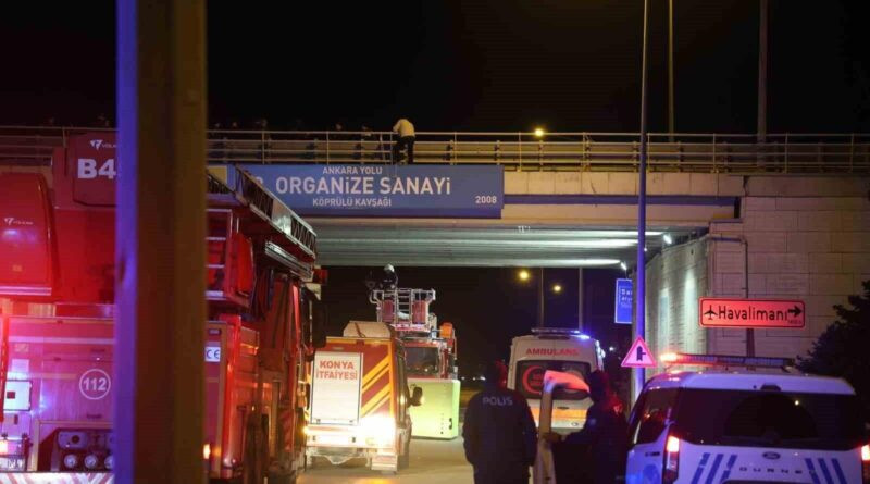 Konya'da İşten Ayrılarak Bunalıma Giren Şahıs Üst Geçide Çıktı 1