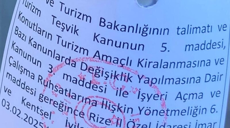 Kültür ve Turizm Bakanlığı Rize'de Ruhsatsiz Bungalov Teslislerine Karşı Harekete Geçti 1