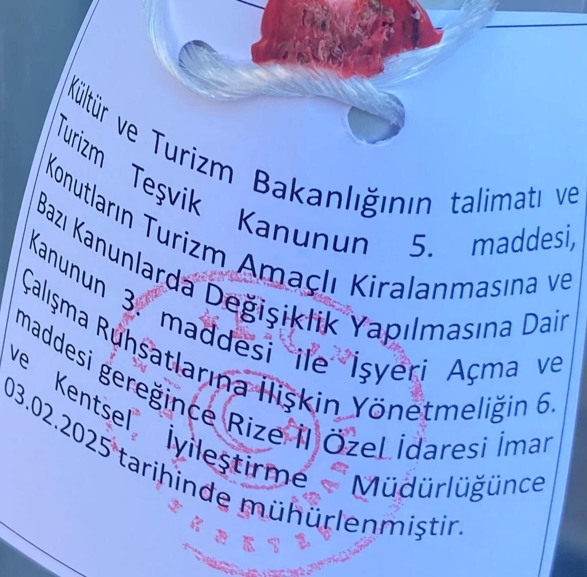 Kültür ve Turizm Bakanlığı Rize’de Ruhsatsiz Bungalov Teslislerine Karşı Harekete Geçti