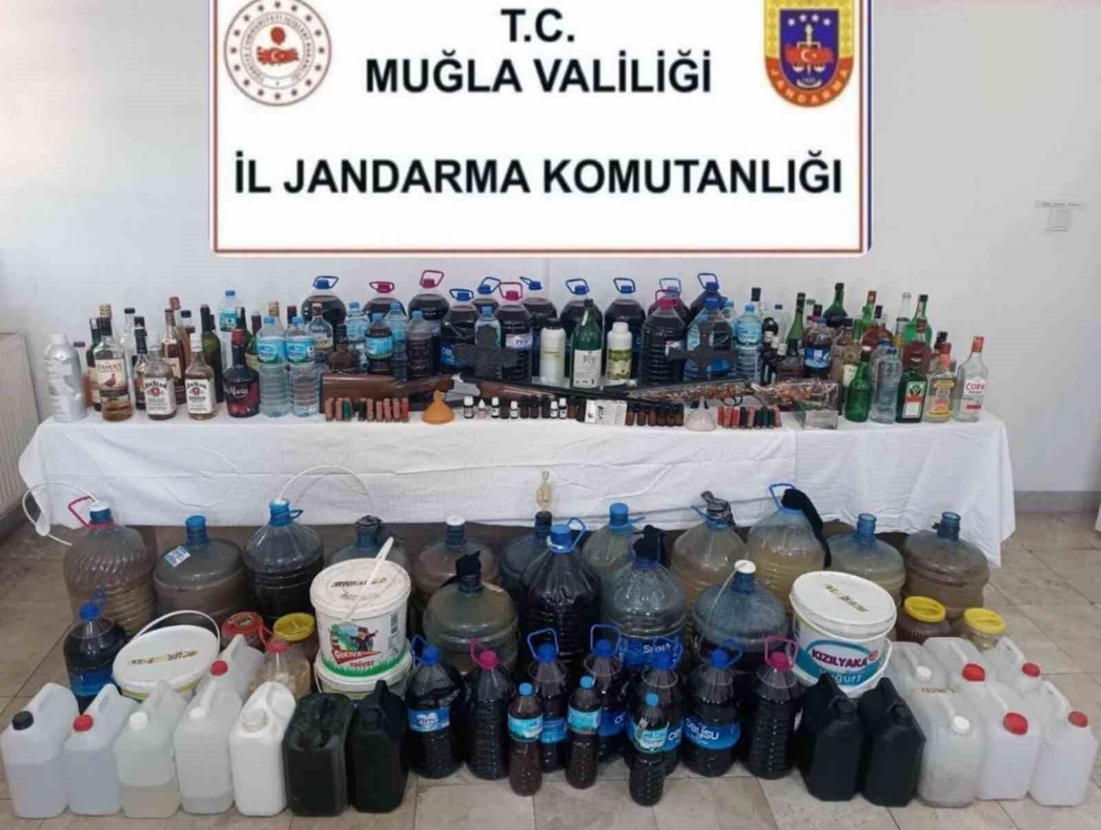 Muğla’da 555 Litre Sahte ve Kaçak İçeğin Ele Geçirilişi