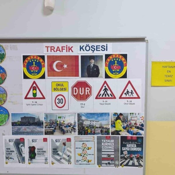 Öğrenciler Trafik Eğitim Köşesinde