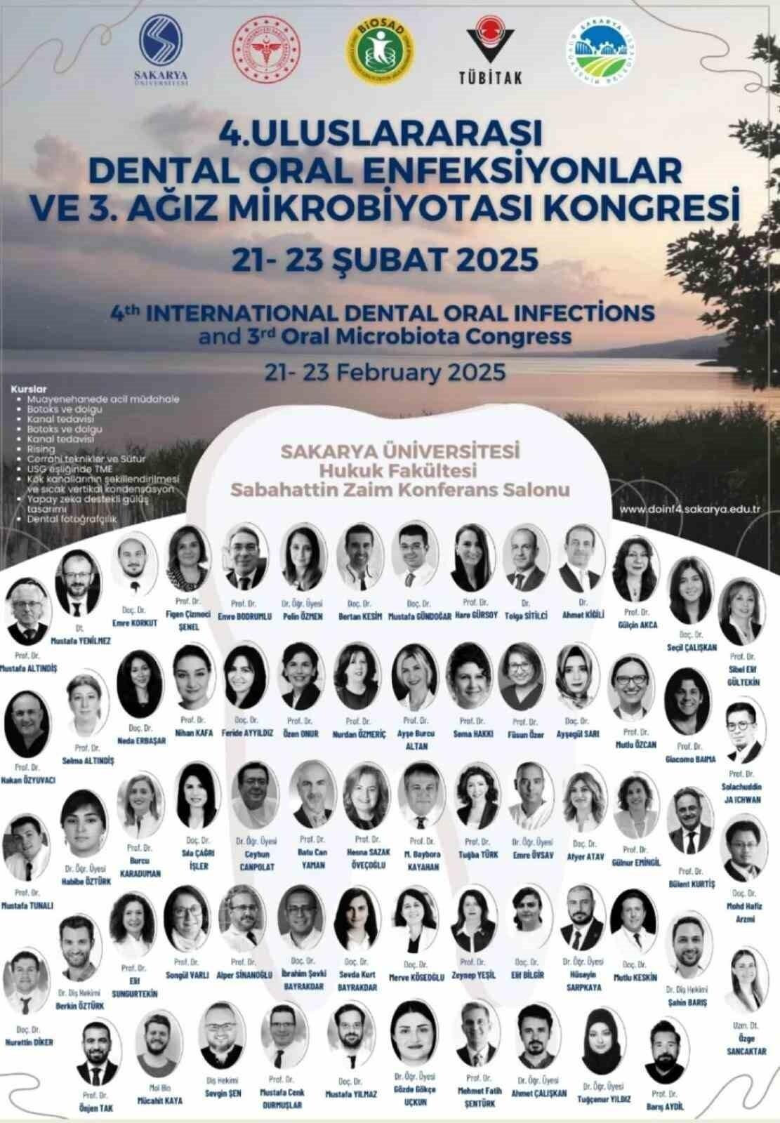 Sakarya Üniversitesi’nde 4. Uluslararası Dental Oral Enfeksiyonlar ve 3. Ağız Mikrobiyotası Kongresi