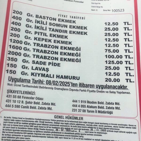 Samsun'da ekmek ve simit fiyatlarında %25 artış-3