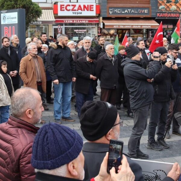 Samsun'da Gazze'ye karşı protesto yapan vatandaşlar-1