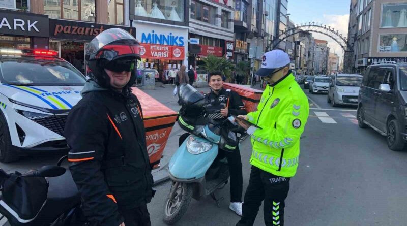 Tekirdağ Çorlu'da Motosikletlilere Yönelik Trafik Denetimi 1