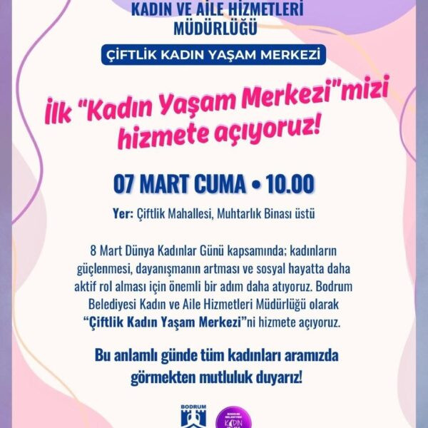 Çiftlik Kadın Yaşam Merkezi'nin açılış töreni.