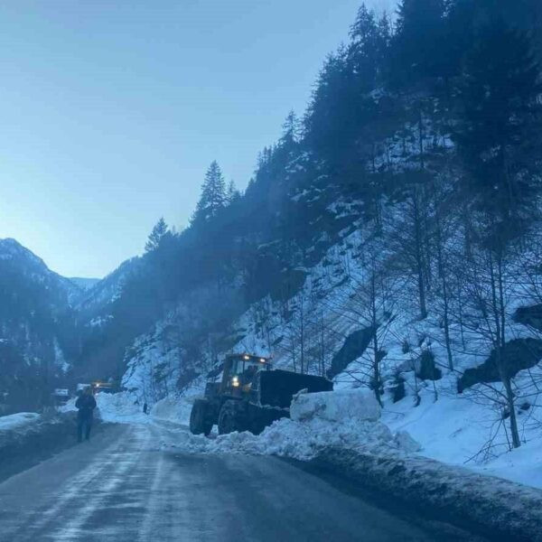 Çığ nedeniyle yol kapalı-2