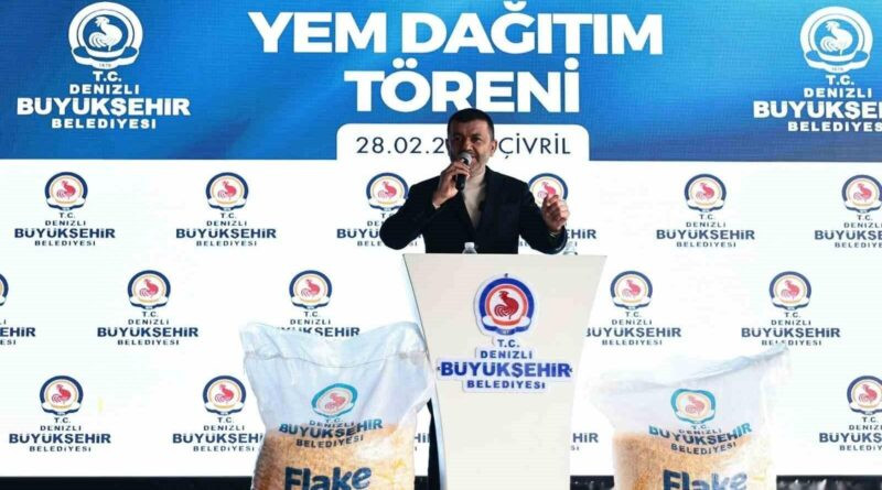 Denizli Büyükşehir Belediyesi, Üreticilere Ücretsiz Mısır Flake Yem Desteği 1