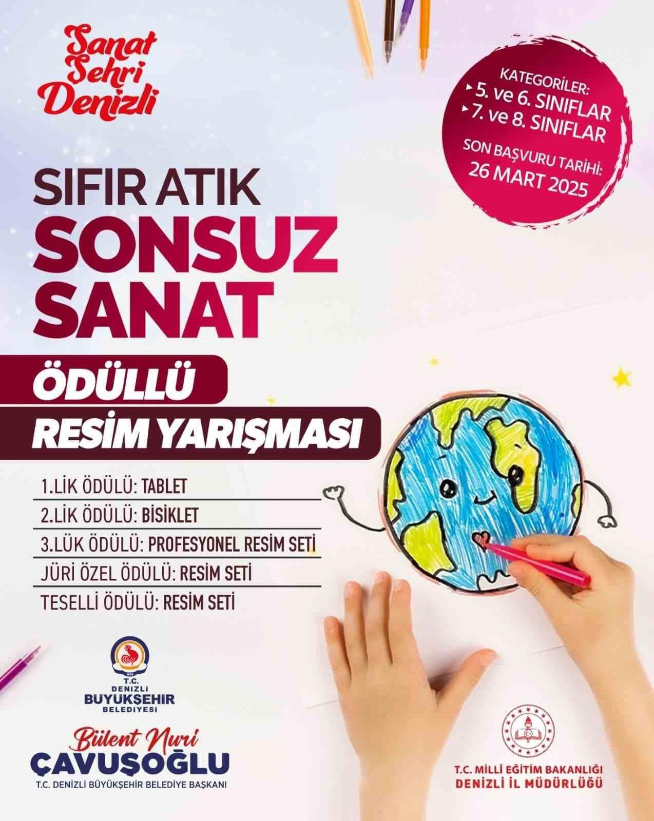 Denizli Büyükşehir Belediyesinden ’Sıfır Atık’ temalı resim yarışması