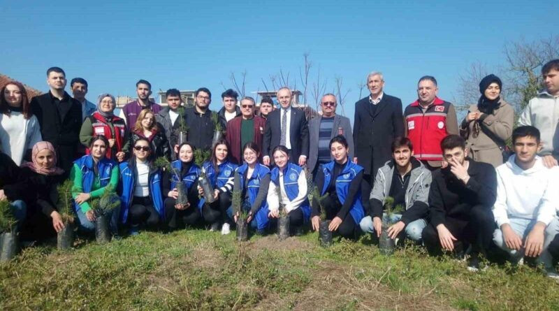 Düzce Üniversitesi Öğrencileri 103 Şehit İçin Fidan Dikti 1