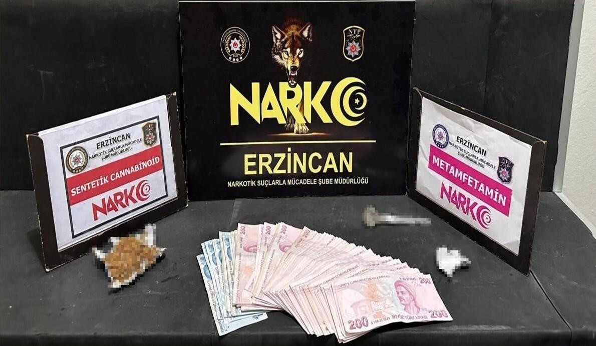 Erzincan’da bir miktar uyuşturucu ele geçirildi