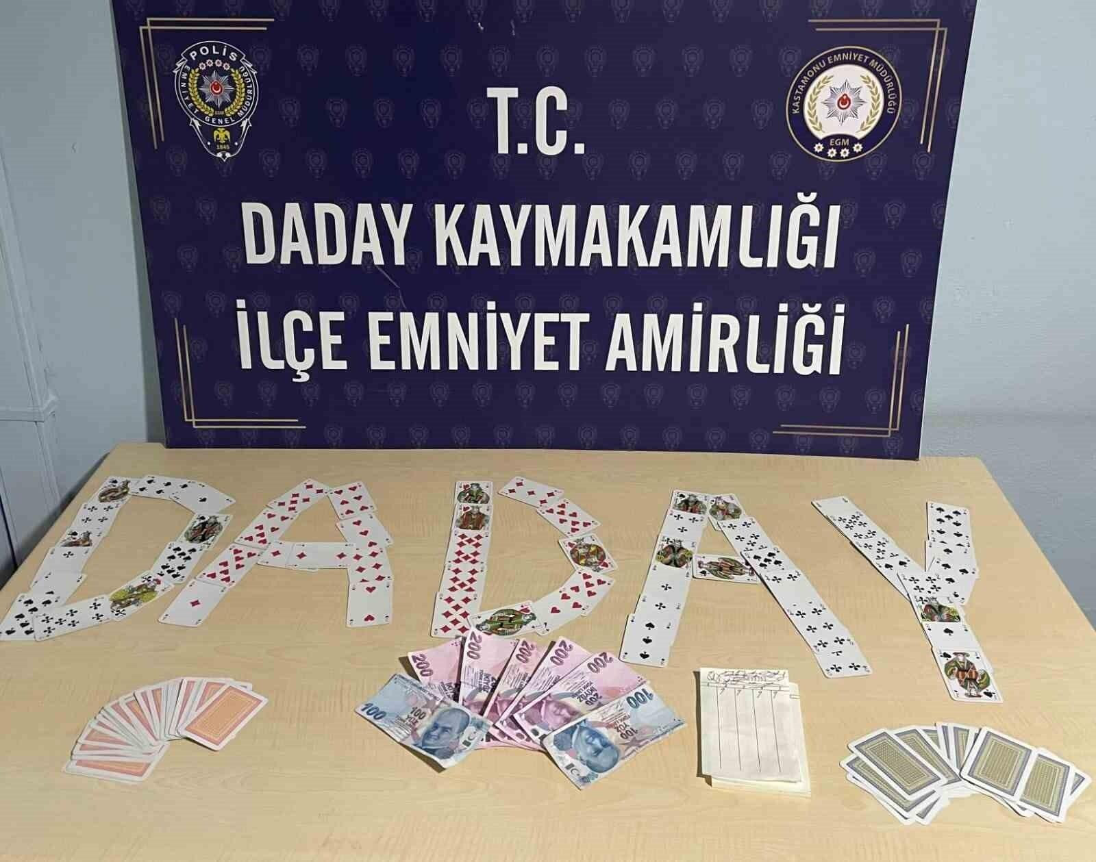 Kastamonu’da kumar baskını: 5 kişi hakkında da adli işlem yapıldı