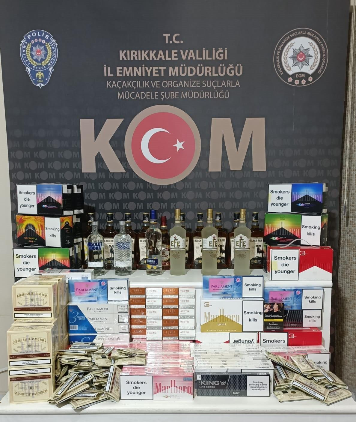 Kırıkkale’de Kaçak Tütün ve Alkol Operasyonu: 4 Şüpheli Yakalandı