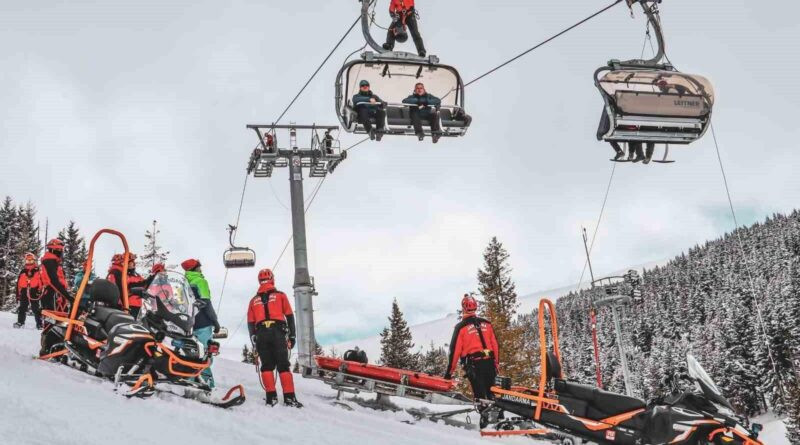 Ordu'da Çambaşı Kayak Merkezi'nde Telesiyej Arama Kurtarma Tatbikatı 1