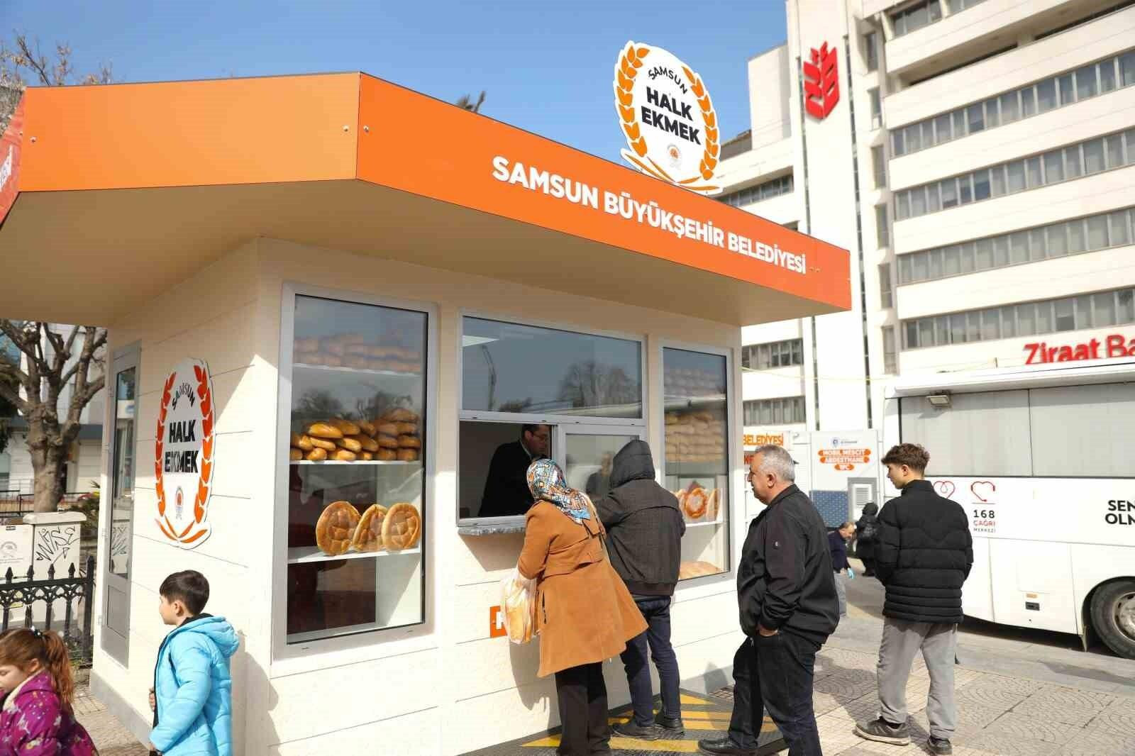 Samsun’da Ramazan’da Halk Ekmek Satış Noktaları Açıldı