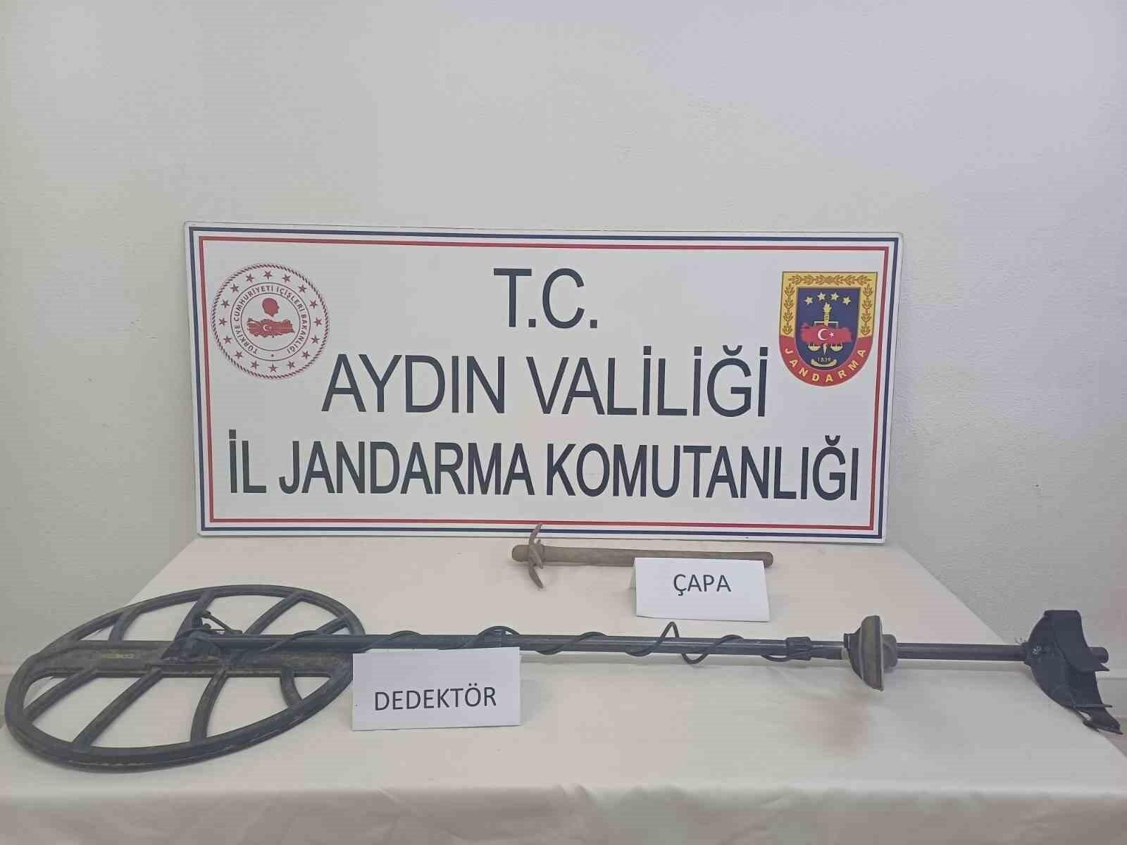 Sultanhisar’da kaçak kazıya jandarma baskını