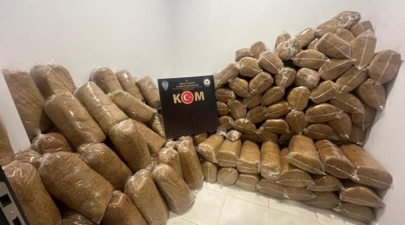 Amasya’da 1 ton 240 kilo kıyılmış tütün ele geçirildi, 1 gözaltı 1