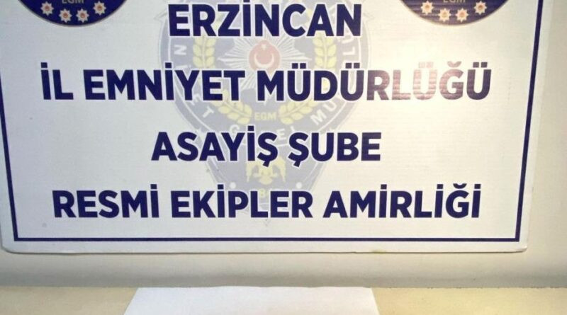 Erzincan’da uyuşturucu madde ele geçirildi 1