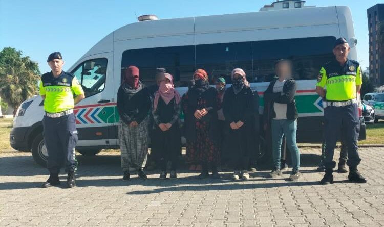 İzin belgesi bulunmayan 12 düzensiz göçmen yakalandı 1