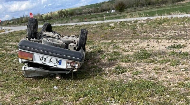 Konya’da otomobil devrildi: 3 yaralı 1