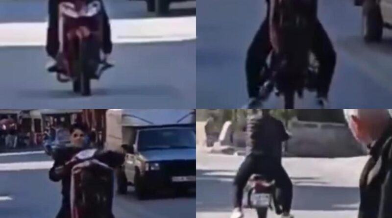 Motosikletin önünü kaldırdı, 41 bin TL ceza yedi 1
